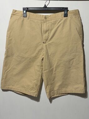 Paul & Shark Men's Beige Flat Front Cotton Shorts 36 x 12